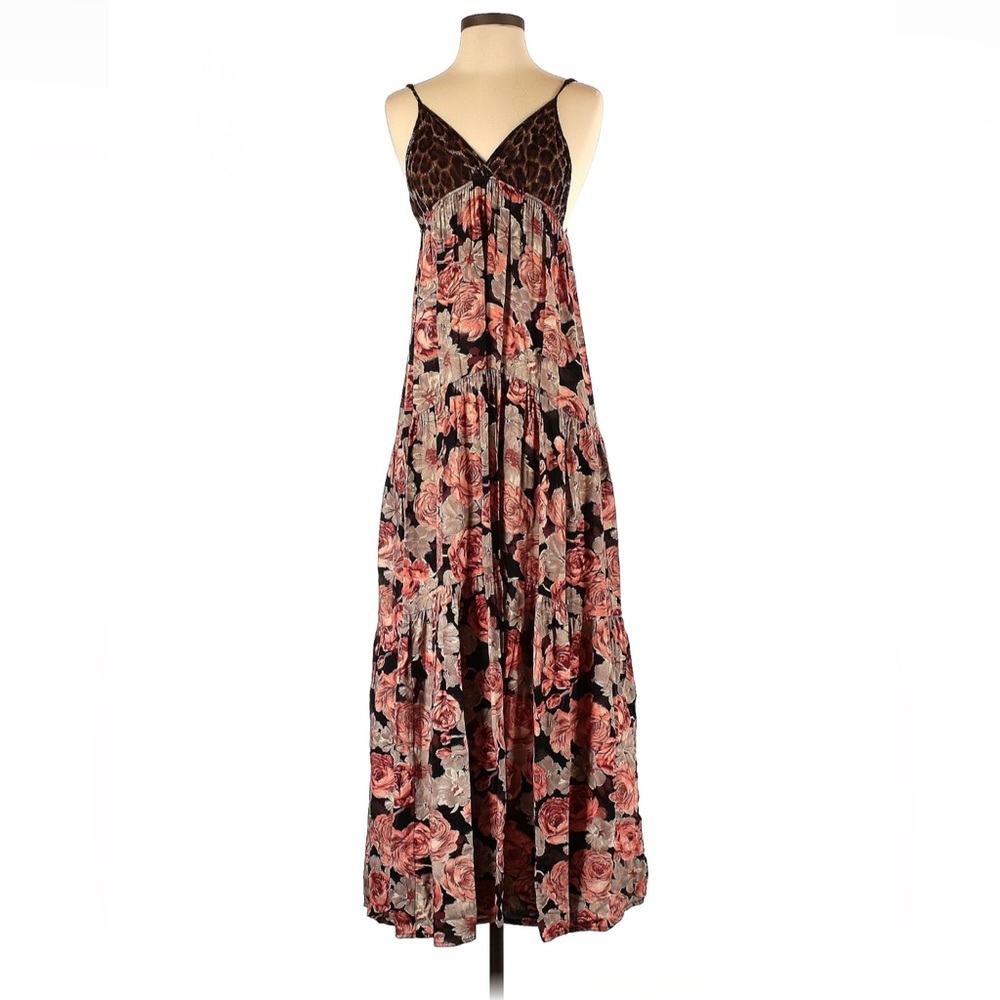 Planet Blue Blu Moon Leopard & Floral maxi dress size 2